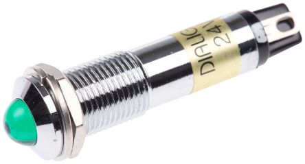 Dialight LED Anzeigelampe Grün 24V Dc, Montage-Ø 9mm, Lötanschluss