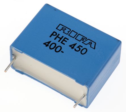 KEMET PHE450 Metallised Polypropylene Film Capacitor, 250 V Ac, 400 V Dc, ±5%, 1μF, Through Hole