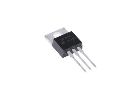 Onsemi D45H8G THT, PNP Transistor –60 V / -10 A 40 MHz, TO-220AB 3-Pin