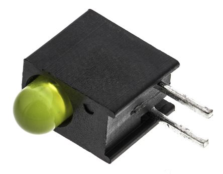 Dialight Indicateur à LED Pour CI,, 551-0307F, 1 LED, Jaune, Traversant, Angle Droit