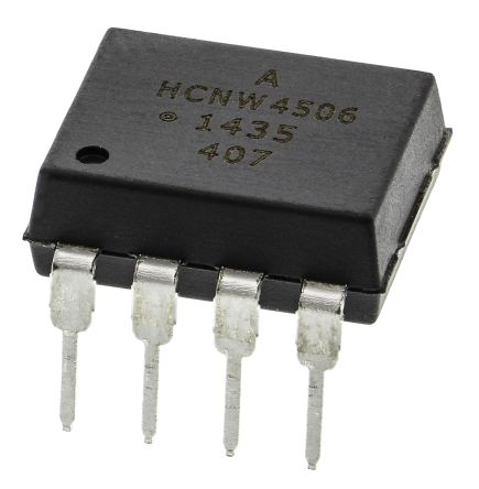Broadcom Optokoppler, 25 MA DC Input Wechselrichter, Open-Collector Output, 3,75 KV Eff PCB-Montage, PDIP-W 8-Pin