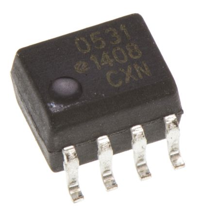 Broadcom SMD Dual Optokoppler DC-In / Transistor-Out, 8-Pin SOIC, Isolation 3750 V Ac