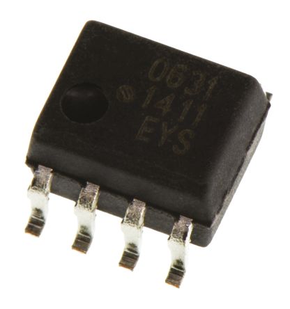 Broadcom SMD Dual Optokoppler DC-In / Transistor-Out, 8-Pin SOIC, Isolation 3750 V Ac