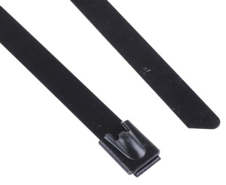 RS PRO Serre-câble 360mm X 7,9 Mm Métallique En Acier Inoxydable Revêtu De Polyester