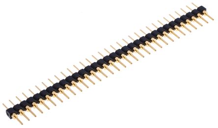 RS PRO Stiftleiste Gerade, 32-polig / 1-reihig, Raster 2.54mm, Kabel-Platine, Lötanschluss-Anschluss, 1.0A, Nicht