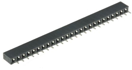 HARWIN Straight Through Hole Mount PCB Socket, 25-Contact, 1-Row, 2mm Pitch, Solder Termination