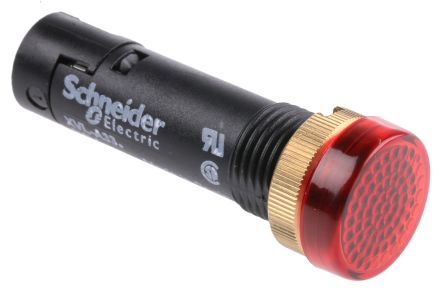 Schneider Electric Leuchtmelder 24V Dc Rot, Ausschnitt-Ø 12mm LED Tafelmontage IP40, IP65