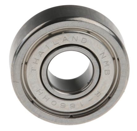 NMB R-1660HHMTRA1P25LY121 Double Row Deep Groove Ball Bearing- Both Sides Shielded End Type, 6mm I.D, 16mm O.D