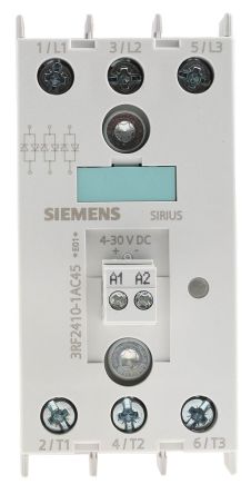 Siemens DIN-Schienen Halbleiterrelais Mit Nulldurchgang, 3-poliger Schließer 600 V / 10.5 A