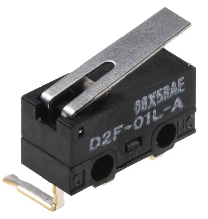 D2HW-A221D Microswitch with lever SPDT 0.1A/125VAC 2A/12V
