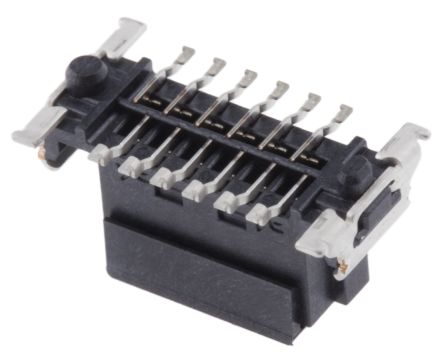 ERNI Conector Hembra Para PCB Serie SMC, De 12 Vías En 2 Filas, Paso 1.27mm, Montaje Superficial, Para Soldar