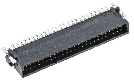 ERNI SMC Leiterplatten-Stiftleiste Gewinkelt, 50-polig / 2-reihig, Raster 1.27mm, Platine-Platine,
