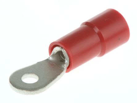 RS PRO Ringkabelschuh, Isoliert, PVC, Rot, Max. 1.5mm², M2