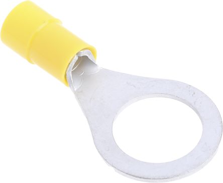 RS PRO Insulated Ring Terminal, M12 Stud Size, 4mm² To 6mm² Wire Size, Yellow