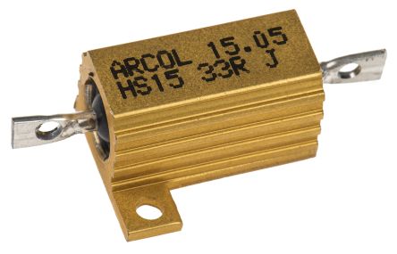 Arcol HS15 Wickel Lastwiderstand 33Ω ±5% / 15W, Alu Gehäuse Axialanschluss
