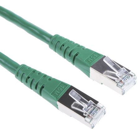 Roline Ethernetkabel Cat.6, 15m, Grün Patchkabel, A RJ45 S/FTP Stecker, B RJ45, PVC