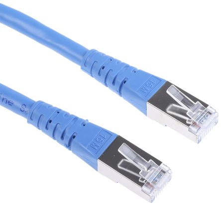 Roline Cat6 Male RJ45 To Male RJ45 Ethernet Cable, S/FTP, Blue PVC Sheath, 15m