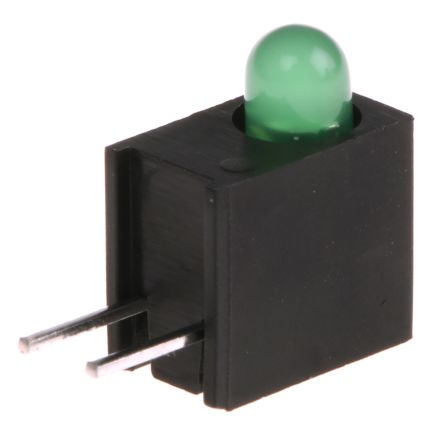 Kingbright Indicateur à LED Pour CI,, L-710A8EW/1GD, 1 LED, Vert, Traversant, Angle Droit
