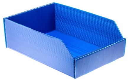 RS PRO Lagerbehälter Blau, 100mm X 200mm X 300mm
