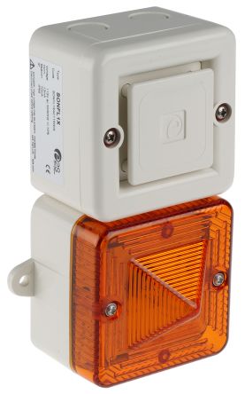 E2s SONFL1X Xenon Blitz-Licht Alarm-Leuchtmelder Orange, 115 Vac