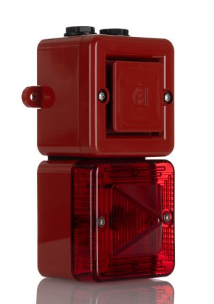 E2s SONFL1X Xenon Blitz-Licht Alarm-Leuchtmelder Rot, 230 Vac