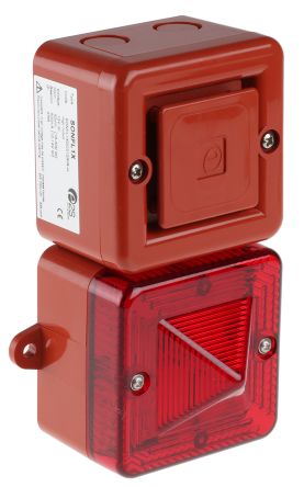 E2s SONFL1X-HO Xenon Blitz-Licht Alarm-Leuchtmelder Rot, 12 V Dc