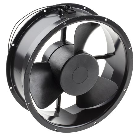 RS PRO Ventilateur Axial 230 V Ac, 929.3m³/h, 254 X 88.9mm, 33W, Dia. 254mm