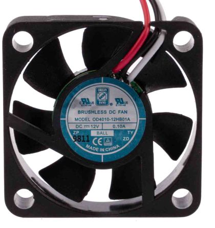 F40MM-012GK-9 | Micronel F40 Series Axial Fan, 40 x 40 x 10mm, 9.25m³/h ...