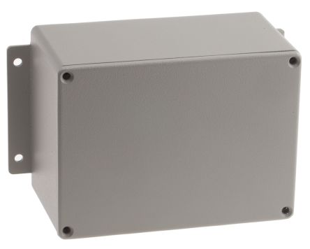 RS PRO 压铸铝外壳, 外部尺寸168.7 x 101.6 x 76.5mm, IP66, 灰色, 屏蔽