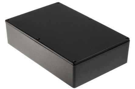 RS PRO 压铸铝外壳, 外部尺寸222.1 x 145.9 x 55.9mm, 黑色, 屏蔽