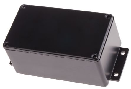 RS PRO 压铸铝外壳, 外部尺寸139.6 x 63.8 x 55mm, IP66, 黑色, 屏蔽