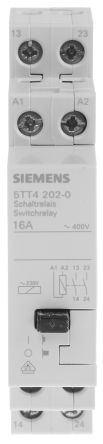 Siemens 5TT4 Monostabiles Relais, Für DIN-Schienen DPST 16A 230V Ac Spule / 3W