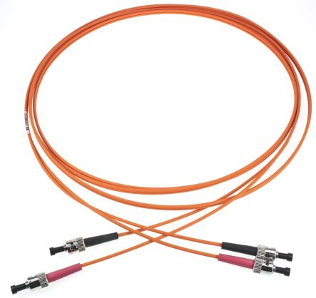 COMMSCOPE Cable De Fibra óptica OM1, Con A: ST, Con B: ST, Long. 3m, Funda De, Funda Libre De Halógenos Y Bajo Nivel
