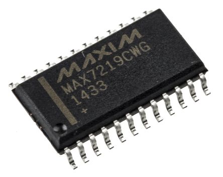 Maxim Integrated LED屏显示驱动芯片, 64段, 24针
