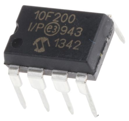 Microchip Mikrocontroller PIC10F PIC 8bit THT 256 X 12 Wörter PDIP 8-Pin 4MHz 16 B RAM