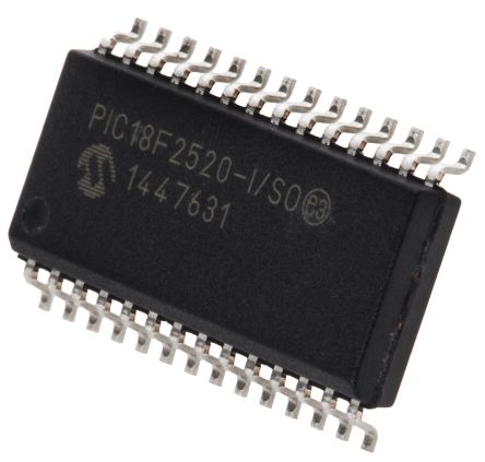 Microchip PIC18F2520-I/SO, 8bit PIC Microcontroller, PIC18F, 40MHz, 32 KB, 256 B Flash, 28-Pin SOIC
