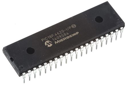 Microchip Microcontrolador PIC18F4620-I/P, Núcleo PIC De 8bit, RAM 3,986 KB, 40MHZ, PDIP De 40 Pines