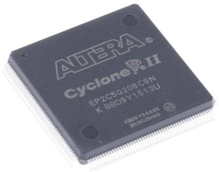 Altera FPGA,, EP2C5Q208C8N, Cyclone II, 4608 Cellules, 4608 Blocs, PQFP 208.
