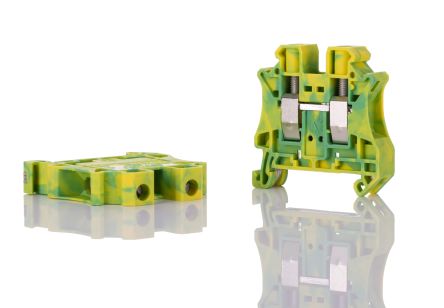 Phoenix Contact UT 10-PE Reihenklemmenblock Einfach Grün/Gelb, 0.5 → 16mm² / 76A
