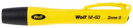 Wolf Safety M-60 Stift-Taschenlampe LED Gelb Im Plastik-Gehäuse, 90 Lm / 2,5 M ATEX-Zulassung
