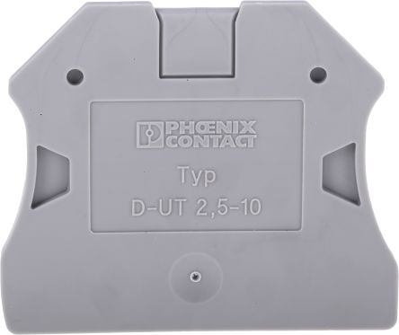 Phoenix Contact D-UT 2.5/10 Series End Cover For Use With DIN Rail Terminal Blocks