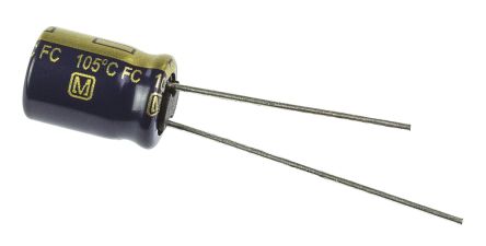 Panasonic FC, THT Aluminium-Elektrolyt Kondensator 47μF ±20% / 63V Dc, Ø 8mm X 11.5mm, Bis 105°C
