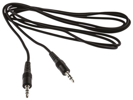 Switchcraft AUX音频线, 3.5 mm 立体声插孔至3.5 mm 立体声插孔, 1.8m长, 黑色