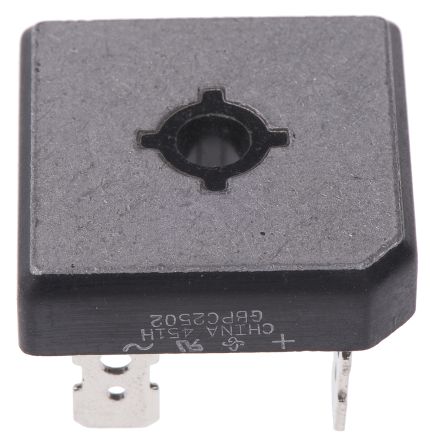 Vishay Brückengleichrichter, 1-phasig 25A 200V Schraubmontage 1.1V GBPC 4-Pin 5μA