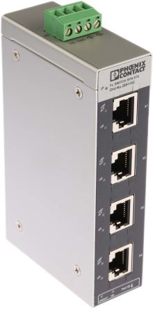 Phoenix Contact FL SWITCH SFN 5TX Ethernet-Switch, 5 X RJ45 / 100Mbit/s Für DIN-Schienen, 24V Dc
