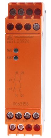 Dold Single-Channel Emergency Stop Safety Relay, 24V Ac/dc, 2 Safety Contacts