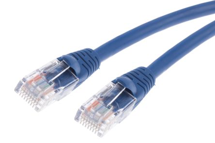 RS PRO Ethernetkabel Cat.5e, 10m, Blau Patchkabel, A RJ45 U/UTP Stecker, B RJ45, LSZH