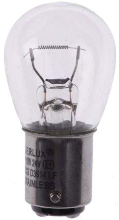 Moflash Glühlampe 24 Vdc, BA15d Sockel Klar, Glaskolben, Glühlampe