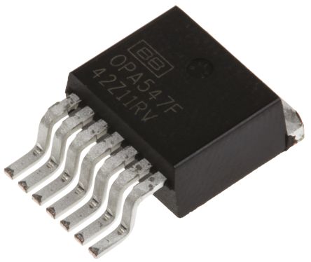 Texas Instruments OPA547FKTWT, Power, Op Amp, 1MHz, 9 → 28 V, 7-Pin D2PAK (TO-263)