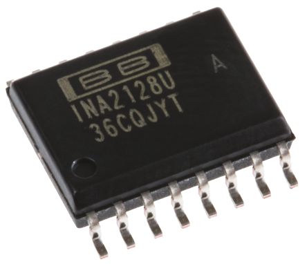 Texas Instruments INA2128UA, Instrumentation Amplifier, 125μV Offset 1.3MHz, 16-Pin SOIC